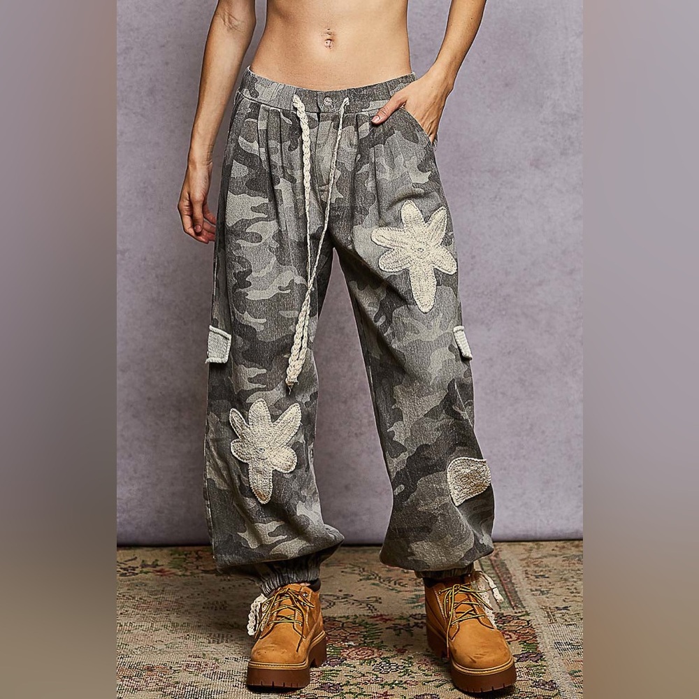 POL Gray Camouflage Calalou Camo Pants - Picture 2 of 7